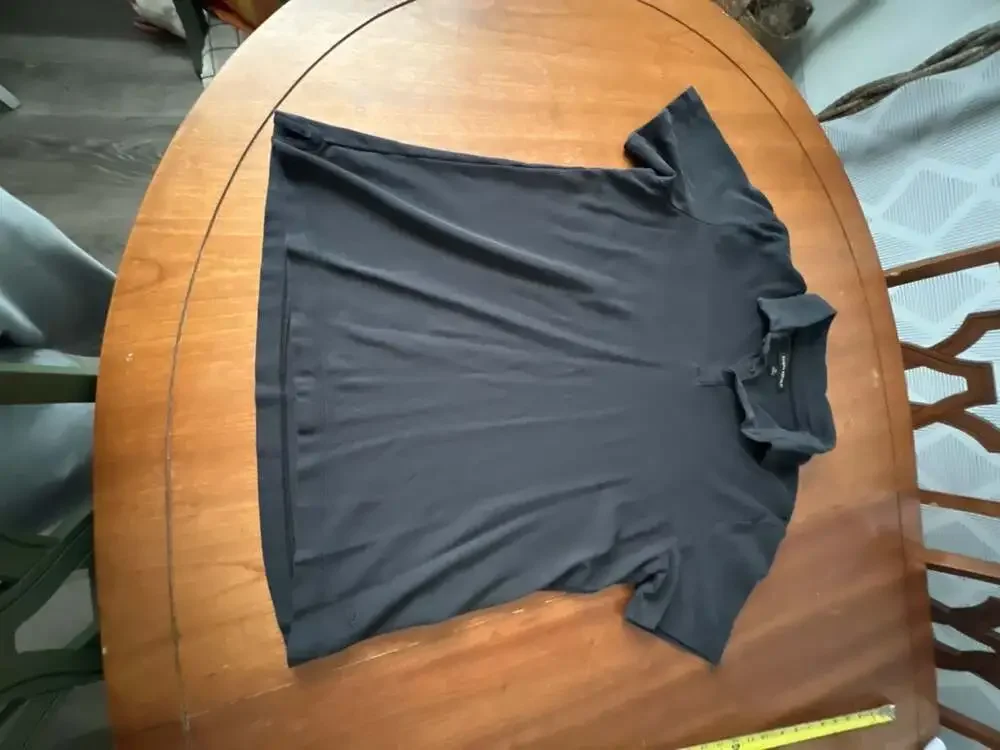 Banana Republic Men's Solid Black Short Sleeve Polo Shirt